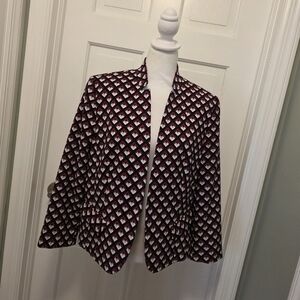 Nine West Kiss Women’s Front Blazer Crepe Feel Jacket Size 14 Missy Business